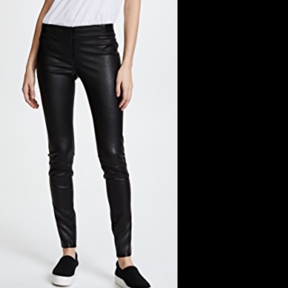 Blank denim faux leather pants Clearance
